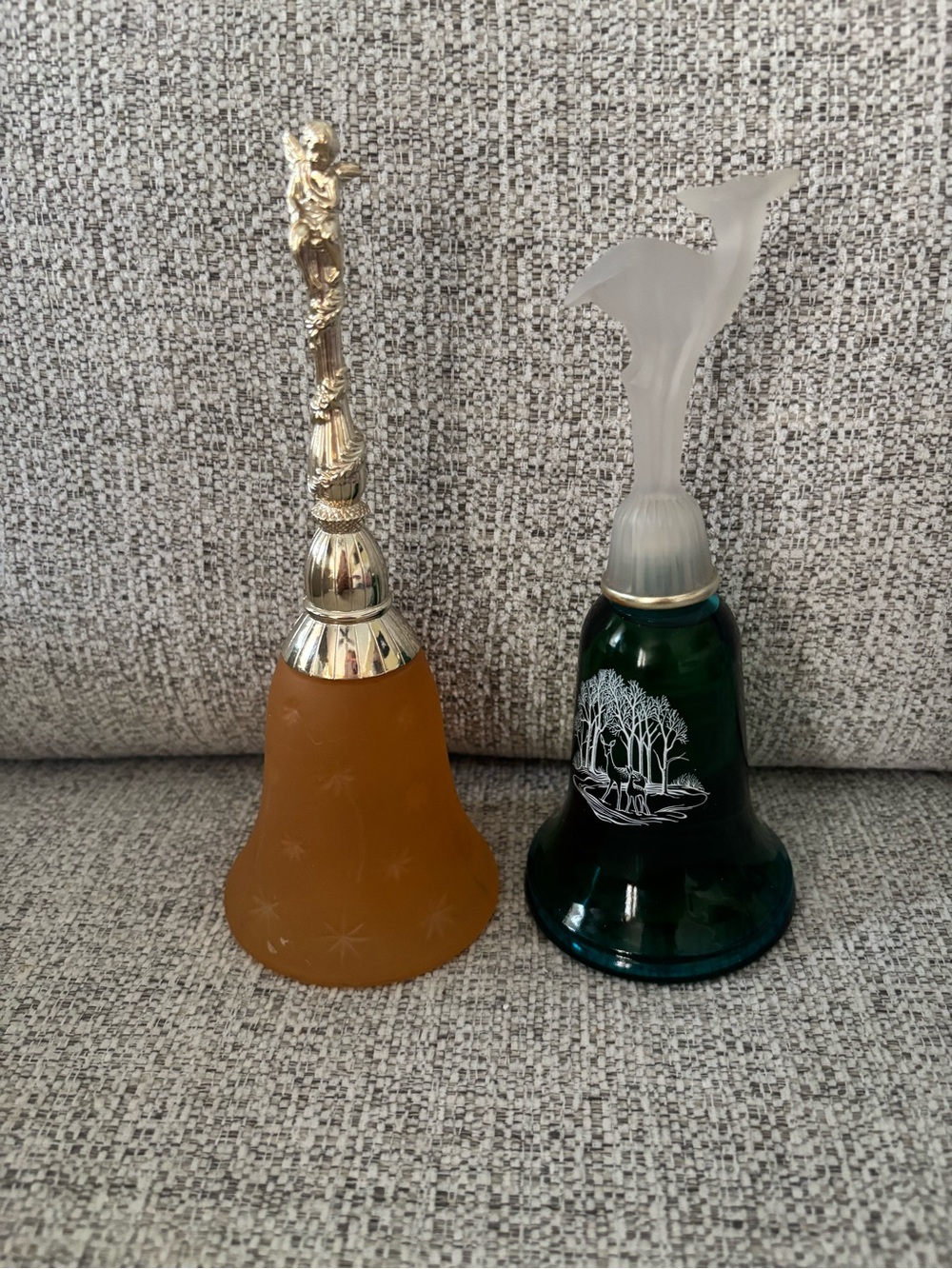 Avon Amber and Emerald Glass perfume